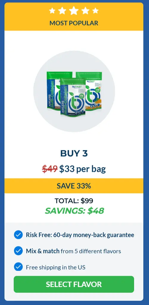 BioTrust Collagen best offer package price